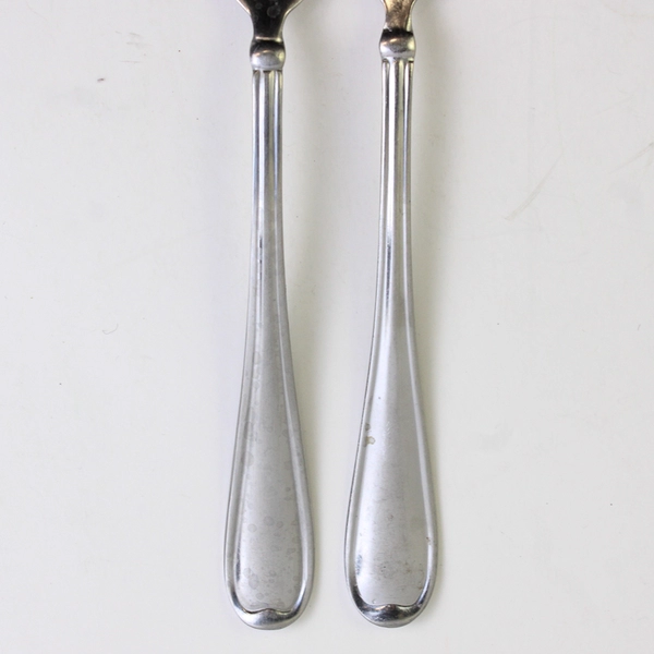 Lot Of 2 Cambridge Silver Allure Sand Dinner Forks 8 Inches Good