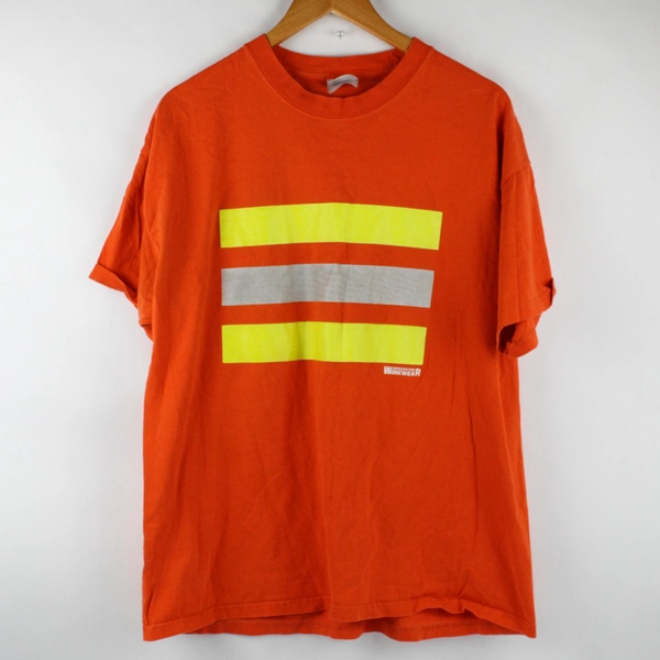 Port & Company Orange Washington Work Wear Short Sleeve T-Shirt Men's Size XL