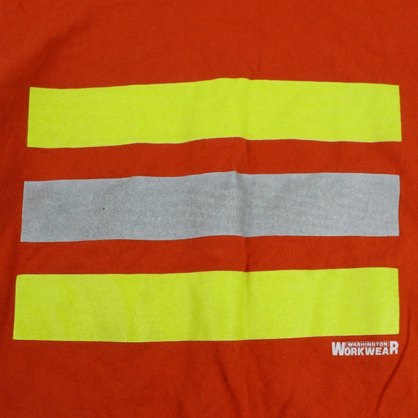 Port & Company Orange Washington Work Wear Short Sleeve T-Shirt Men's Size XL