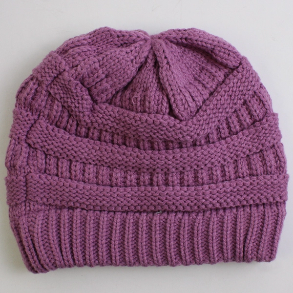 C.C Beanie Women's Purple Knit Cap Beanie