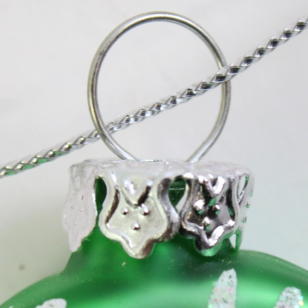 Tropical Beach-Themed Green Flip Flops Blown Glass Christmas Ornament