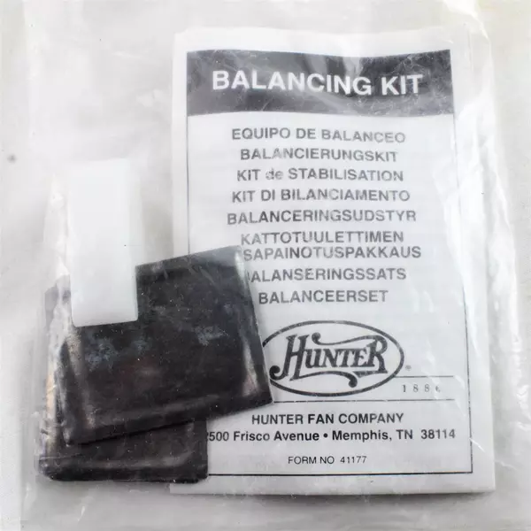 Hunter Ceiling Fan Blade Balancing Kit 4 Clips 6 Weights Wobble Repair