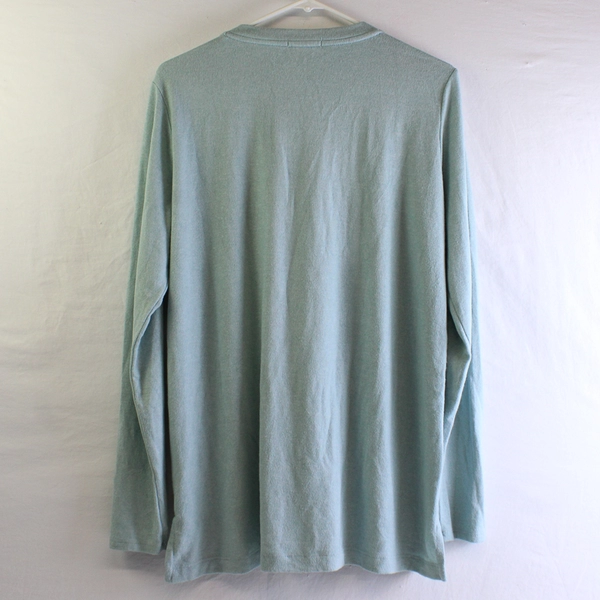 Matty M Solid Blue Color Knitted Long Sleeve V-Neck Top Women's Size L