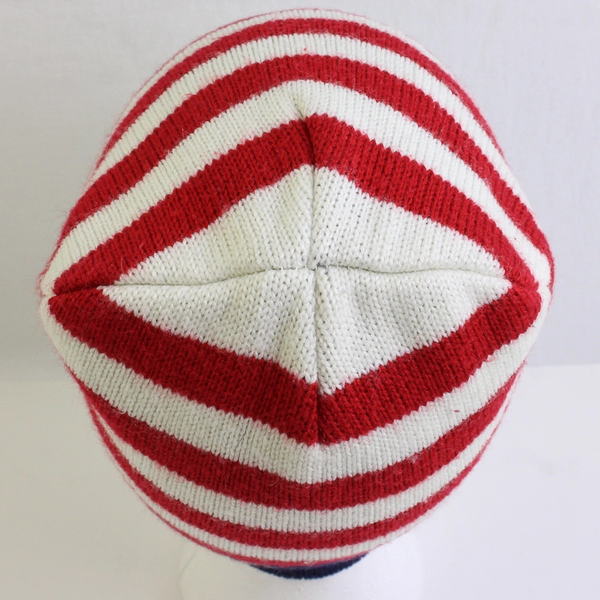 9" USA Stars & Stripes Red White Blue Knit Cap Beanie