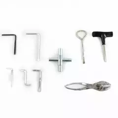 Lot of Various Used Tools 6 Allen Wrenches Pliers Socket Bottle Opener