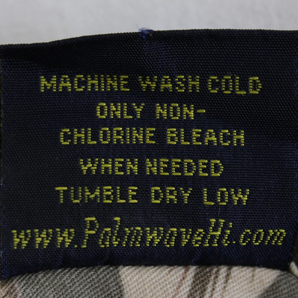 Palmwave Hawaii Shirt Men’s M Gray Tan Aloha Leaf Print Button Up 100% Cotton