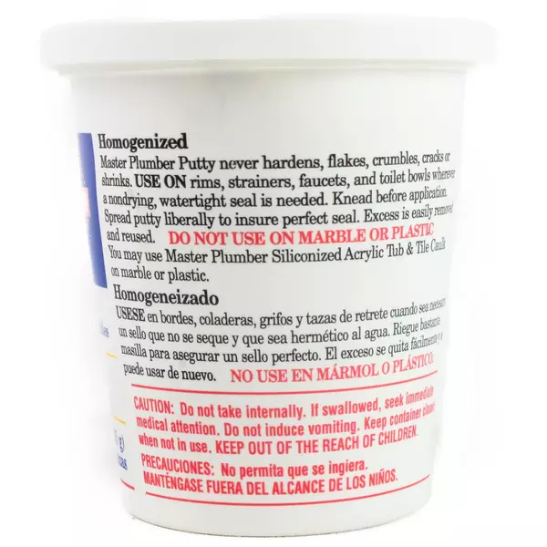 Master Plumber Putty Kit w/ Half Moon Spreader & Rubber Gloves Used