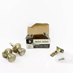 Kwikset Bel Air 200B Passage Door Knob Antique Brass US5 Latch Included