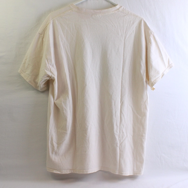 Gildan Unisex L Off-White World Famous BBQ Lockhart Texas Short Sleeve T-Shirt