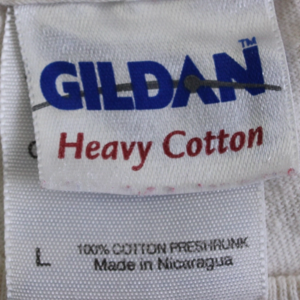 Gildan Unisex L Off-White World Famous BBQ Lockhart Texas Short Sleeve T-Shirt