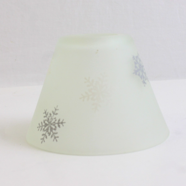 Flocked Snowman Tealight Lamp Christmas Holiday Decor 6.5"