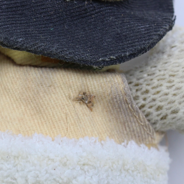 Folk Art Style Snowman with Cane and Star Christmas Ornament 5.5"