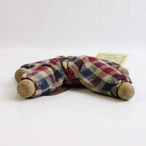 Vintage 1997 Ragdoll Angel Rustic Country Christmas Ornament 4"