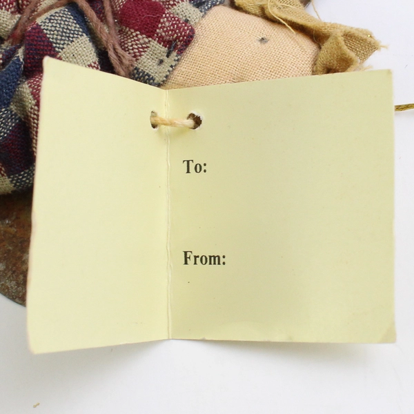 Vintage 1997 Ragdoll Angel Rustic Country Christmas Ornament 4"