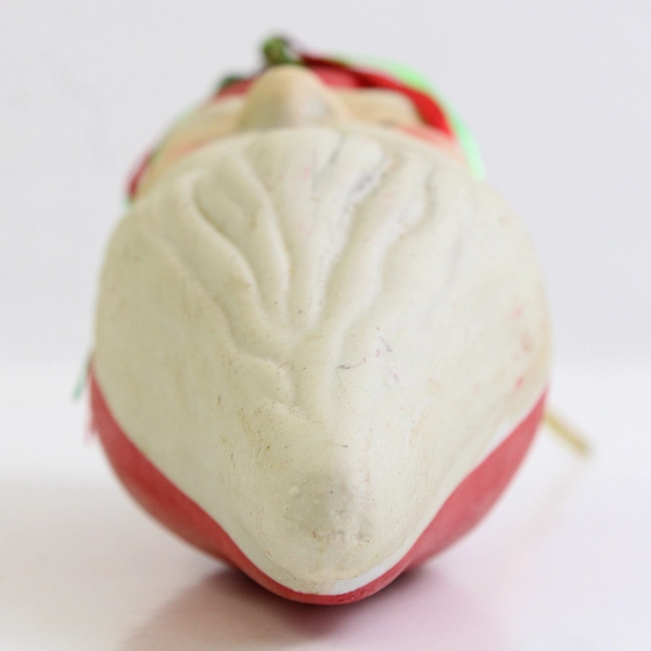 Vintage Ceramic Santa Head Christmas Ornament 5.5"