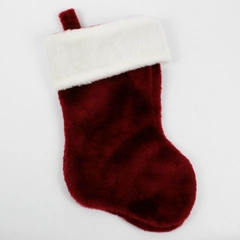 Santa's Best Christmas Eve Deep Red and White Christmas Stocking