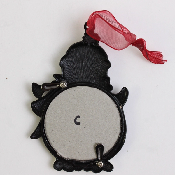 Lot of 2 Picture Frame Christmas Ornaments Polar Bear and Penguin