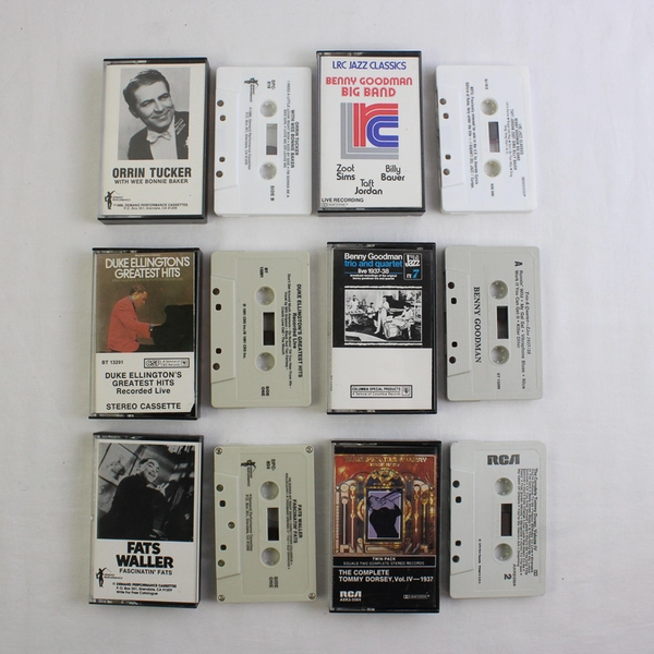 Lot of 12 Jazz Cassette Tapes Multiple Artists Vintage Music Collection