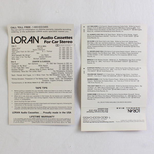 Ford First Pre-Recorded Cassette and Audio Systems Demo Tape 1985