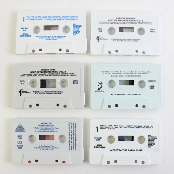Lot of 6 Multiple Artists Country Music Cassette Tapes