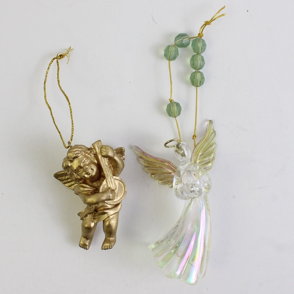 Lot of 5 Angel Christmas Ornaments Hanging Figurines Multiple Poses