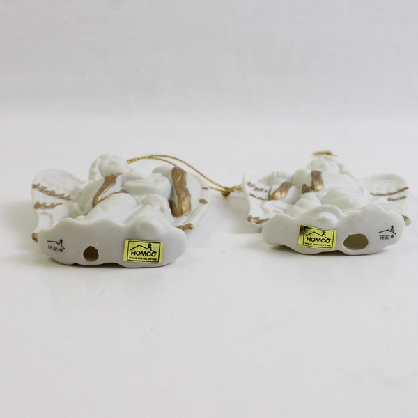 Lot of 5 Angel Christmas Ornaments Hanging Figurines Multiple Poses