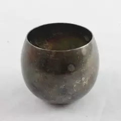 Vintage Brass Cup Small Patina Solid Weighty 2.75in Decorative Collectible