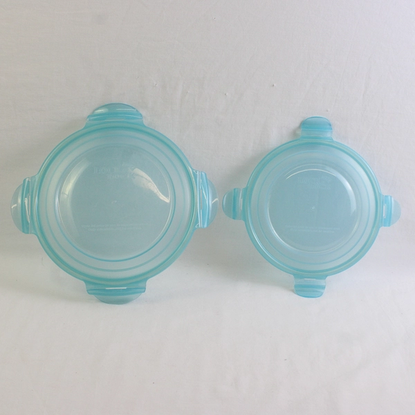 Lot of 2 Lock & Lock 1.4L and 2.1L Blue Plastic Food Container Bowls
