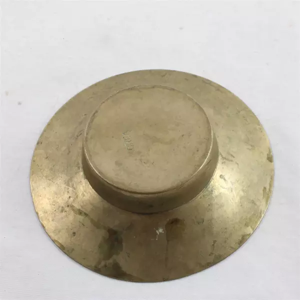 Vtg Brass Chinese Zodiac Trinket Dish Candle Base Made in Korea