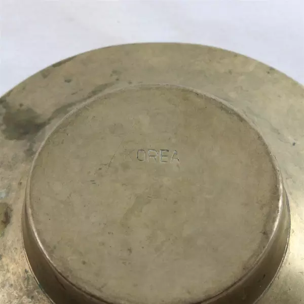 Vtg Brass Chinese Zodiac Trinket Dish Candle Base Made in Korea