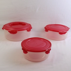 Lot of 3 Lock & Lock 1.2L to 3L Food Storage Container Bowls