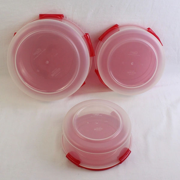 Lot of 3 Lock & Lock 1.2L to 3L Food Storage Container Bowls