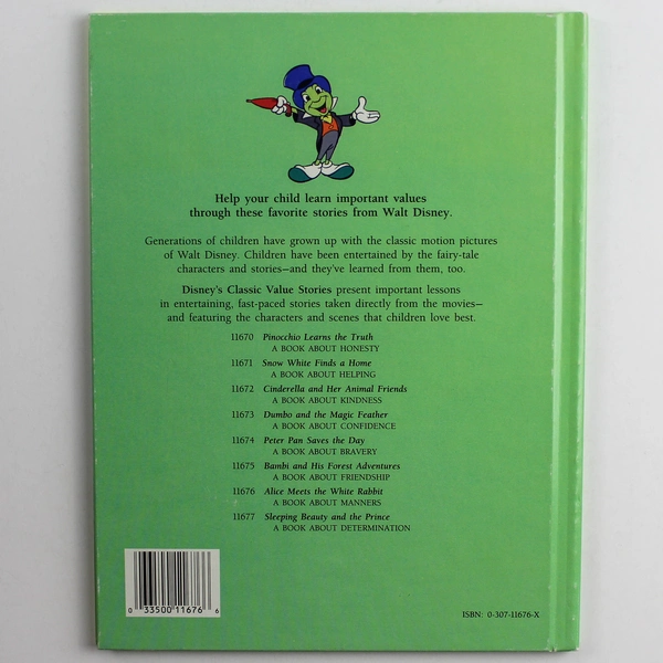 Alice Meets The White Rabbit A Book About Manners 1988 Walt Disney Company HC