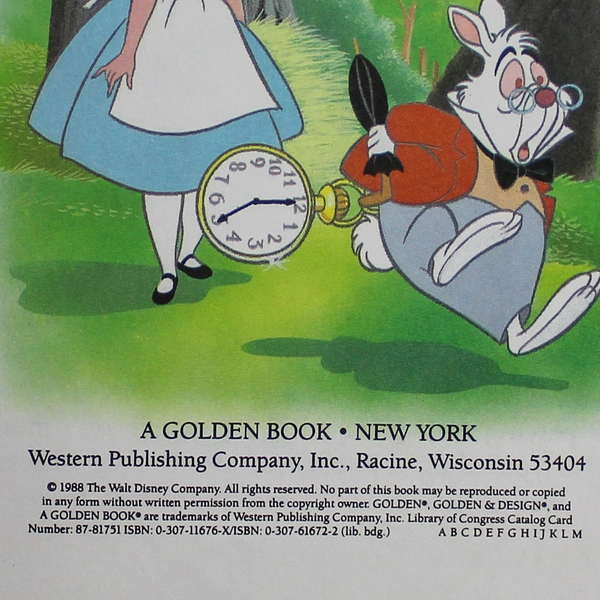 Alice Meets The White Rabbit A Book About Manners 1988 Walt Disney Company HC