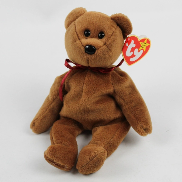TY Beanie Babies Teddy 1993 Brown Bear W/ Ear Tag Error 1995 Plush Doll Toy