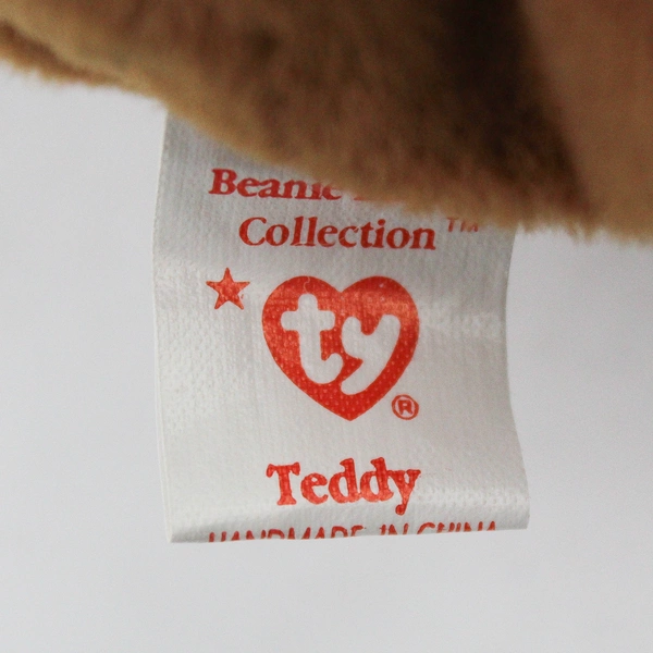 TY Beanie Babies Teddy 1993 Brown Bear W/ Ear Tag Error 1995 Plush Doll Toy