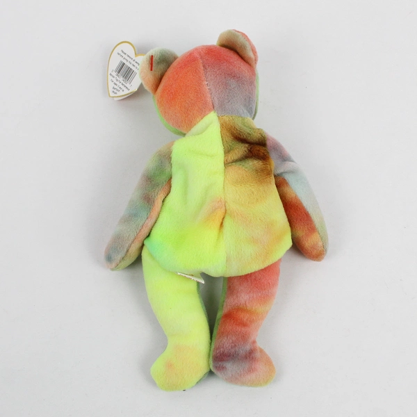 TY Beanie Babies Peace 1996 Pastel Tie Dye Bear With Tag Plush Toy