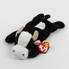 TY Beanie Baby Daisy 1993 Black/White Cow With Ear Tag Error 1994 Push Doll Toy