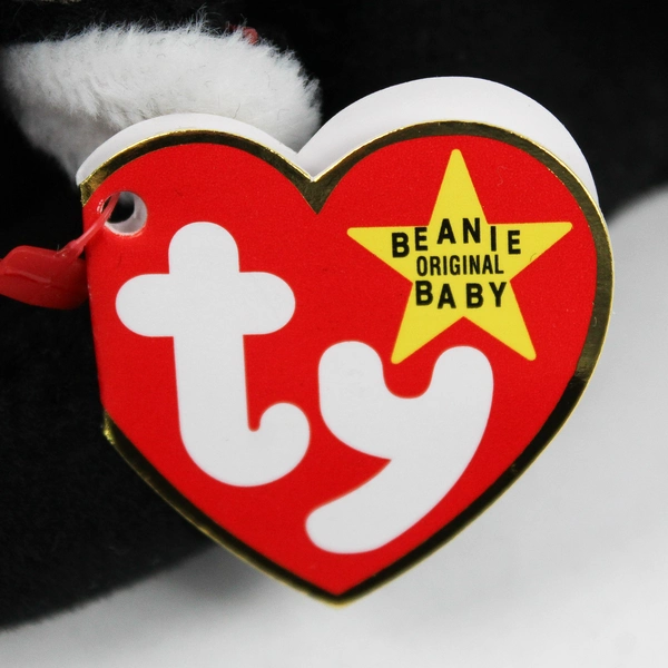 TY Beanie Baby Daisy 1993 Black/White Cow With Ear Tag Error 1994 Push Doll Toy