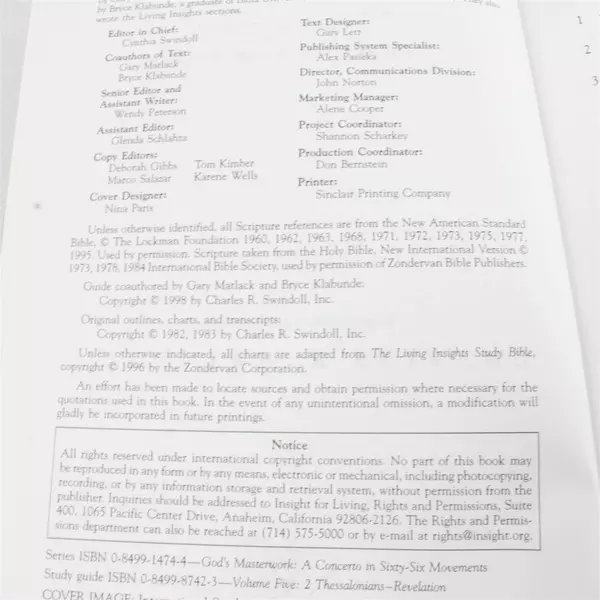 God's Masterwork Vol.5: 2 Thessalonians Through Revelation - Bible Study PB