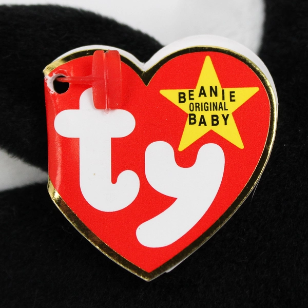 Ty Beanie Babies Waves 1996 Black/White Orca Whale With Tag Plush Toy