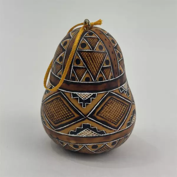 Small Ukrainian Pysanky Hand Painted Gourd