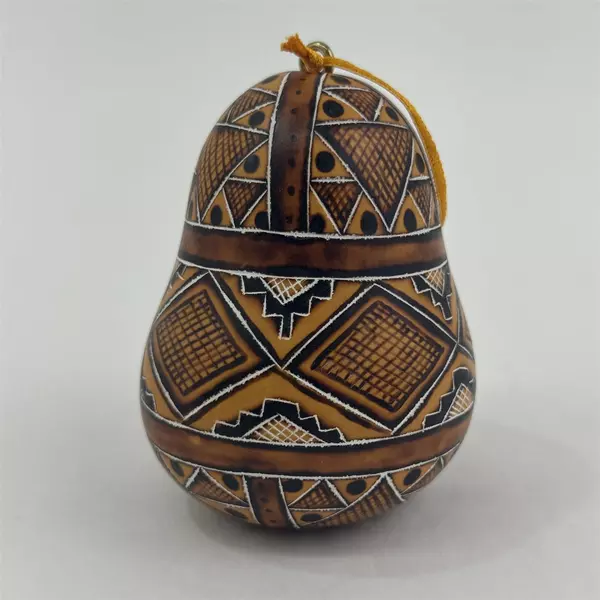 Small Ukrainian Pysanky Hand Painted Gourd