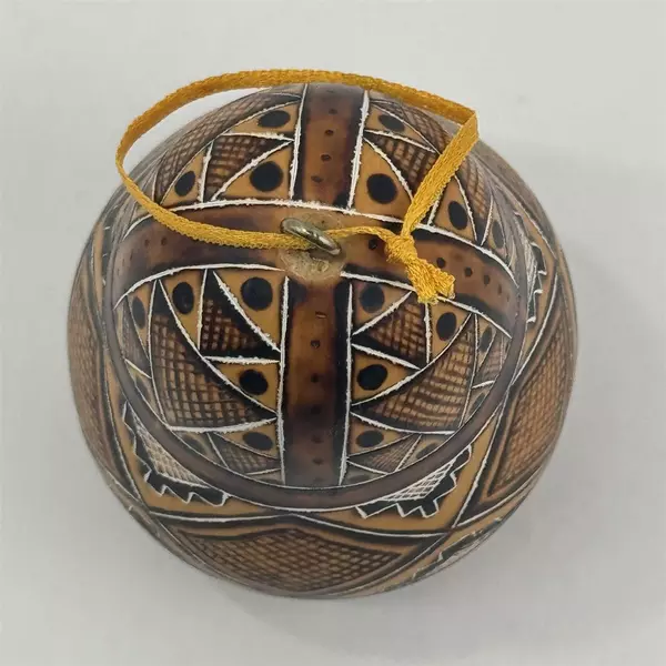 Small Ukrainian Pysanky Hand Painted Gourd