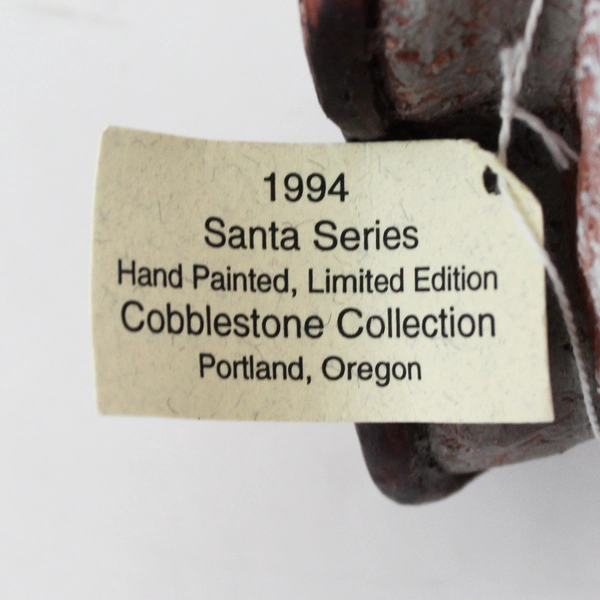 1994 Cobblestone Collection Santa Series Santa & Mrs. Claus Taper Candle Holders