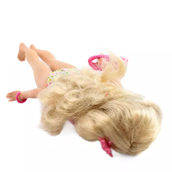 Barbie 2006 Beach Glam Platinum Blonde Doll Wide Flat Feet Satchel 