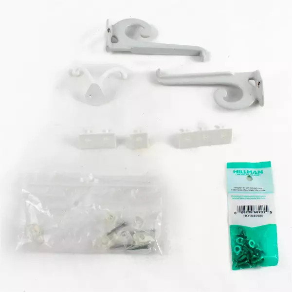 Lot of Various Hangers 2 Shelf Brackets + 1 Coat/Towel Hook Screws Incl