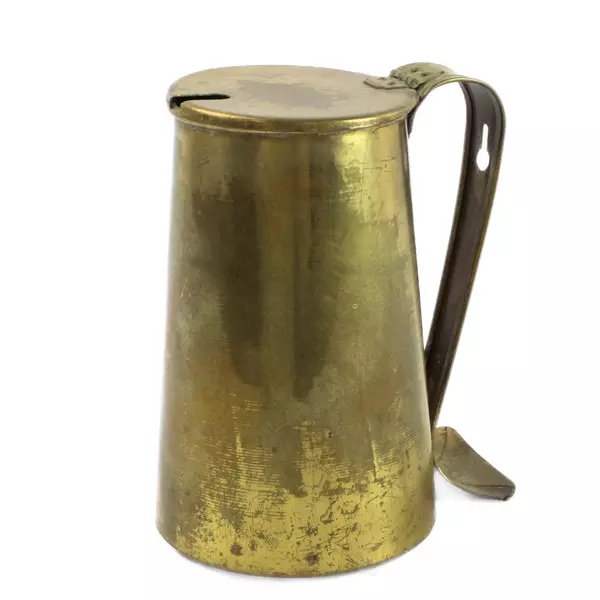 Antique Brass Fire Starter Vintage Patina 6.25"