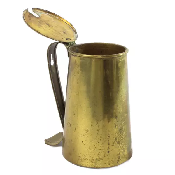 Antique Brass Fire Starter Vintage Patina 6.25"