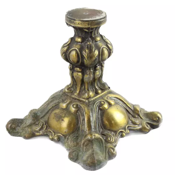 Vintage L&L WMC Bronze Pedestal Dish Base Only Mid-Century 4"